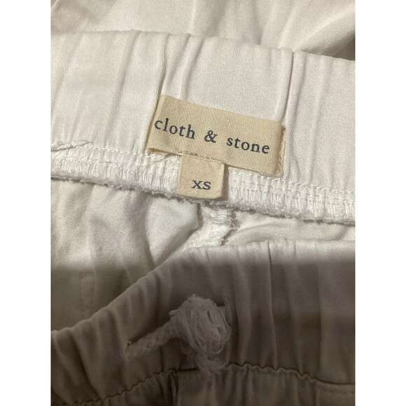 Cloth & Stone White Pull On Drawstring Waist Pants XS - Picture 3 of 4